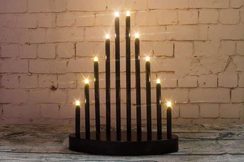 10PCS Black Metal Candle Lights