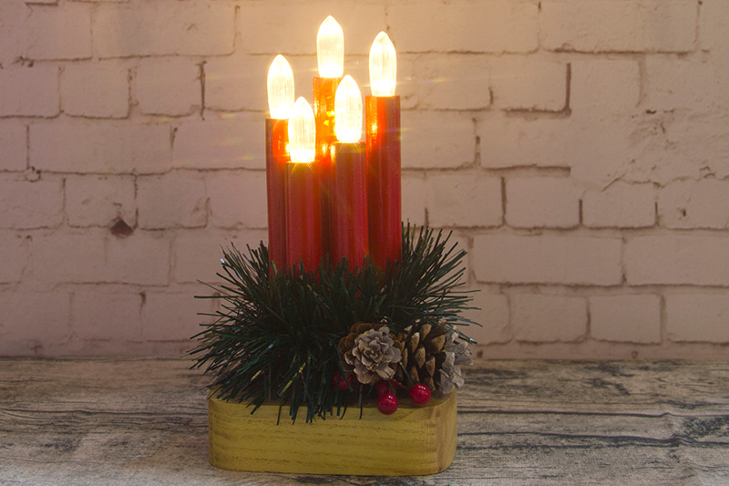 5PCS Wood Candle Light