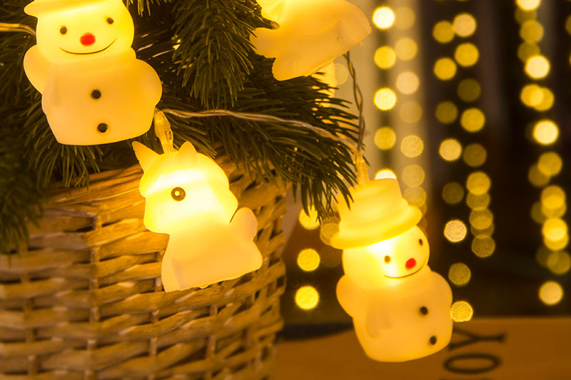 Warm White LED Snowman And Unicorn Light